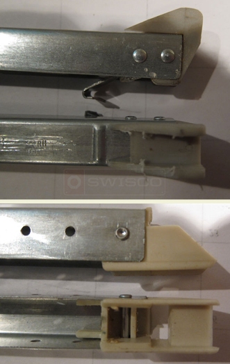 A customer submitted photo of window balance attachments.