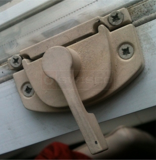 A customer submitted photo of a window lock.