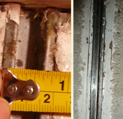 A customer submitted photo of closet door track.