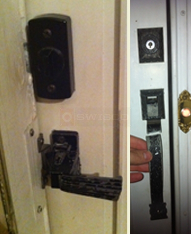 A customer submitted photo of their inside and outside door handle.