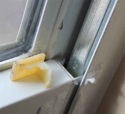 A customer submitted photo of their top sash guide.