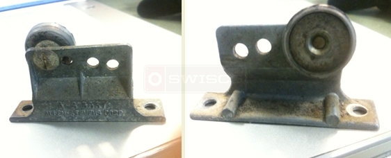 A customer submitted photo of a bathroom door roller.
