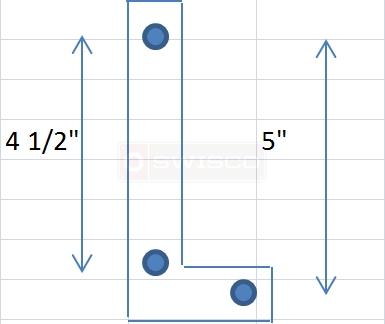 User submittied picture of screw hole dimensions.