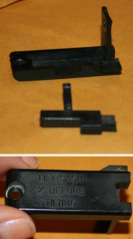A customer submitted photo of tilt latches.