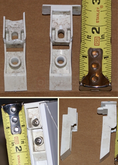 A customer submitted photo of a top sash guide.