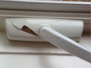 A customer submitted photo of a window operator.