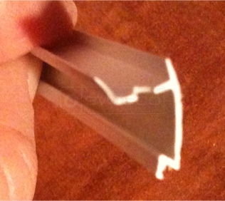 A customer submitted photo of glazing spline.