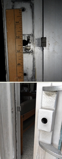A customer submitted photo of a door handle.