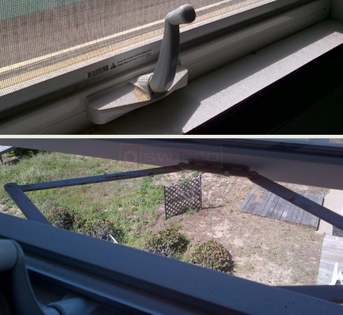 A customer submitted photo of a window operator.