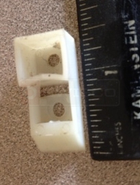 A customer submitted photo of a top sash guide.
