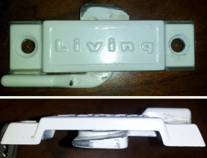 A customer submitted photo of a window lock.