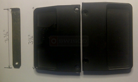 A customer submitted photo of a latch and pull assembly.