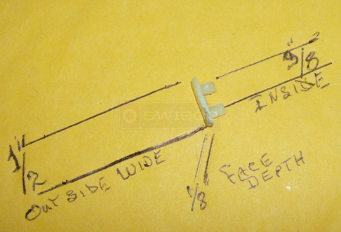 A user submitted image of lower sash face guide for alluminum window