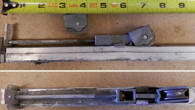 A customer submitted photo of a door roller.