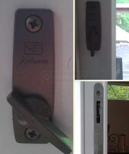 A user submited photo of sliding door handle lock