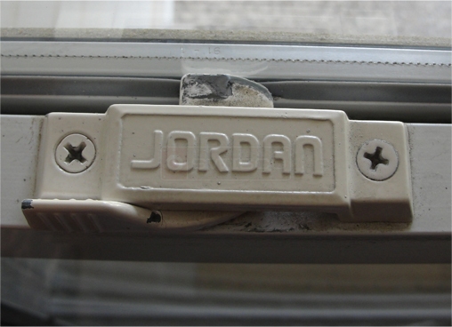 A customer submitted photo of a window lock.