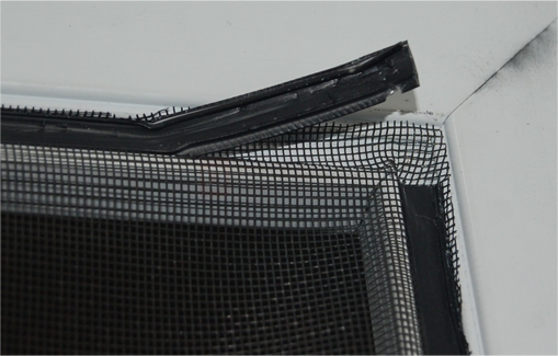 A customer submitted photo of screen spline.