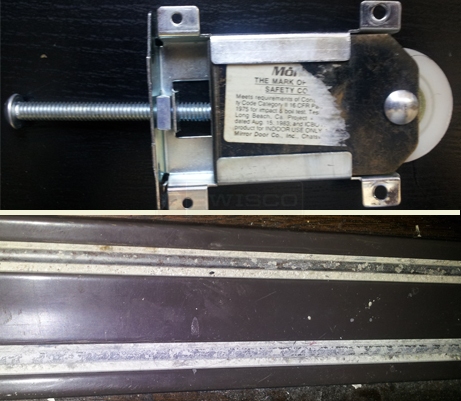 A user submited photo of door track and wheels