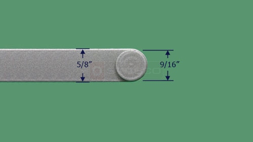 Close up image of the button diameter
