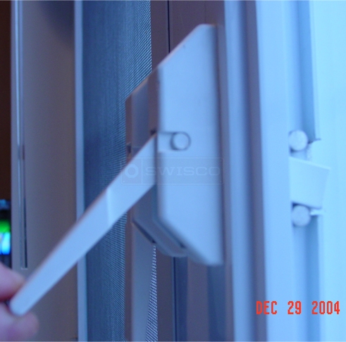 A customer submitted photo of a window lock.