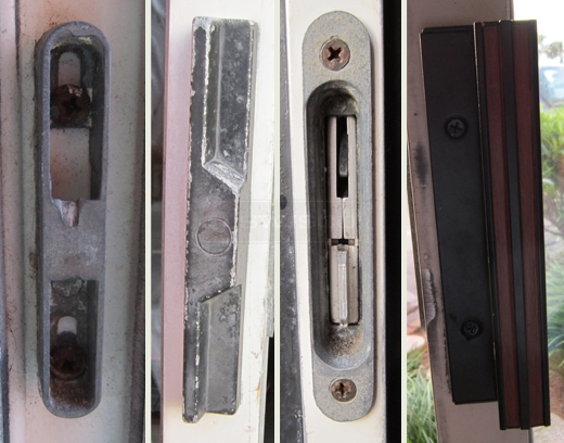 A customer submitted photo of a patio door handle.
