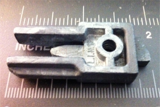 A customer submitted photo of a tilt pivot pin.