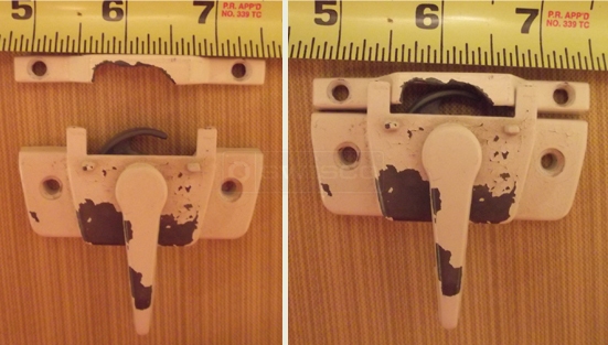 A customer submitted image of a window lock.
