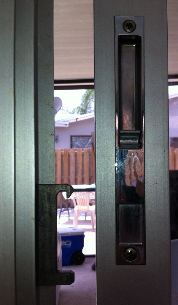 User submitted a photo of a sliding glass door lock.