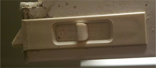 A customer submitted image of a window tilt latch.