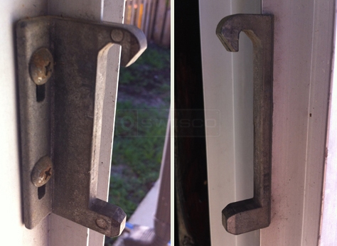 User submitted photos of patio door keepers.