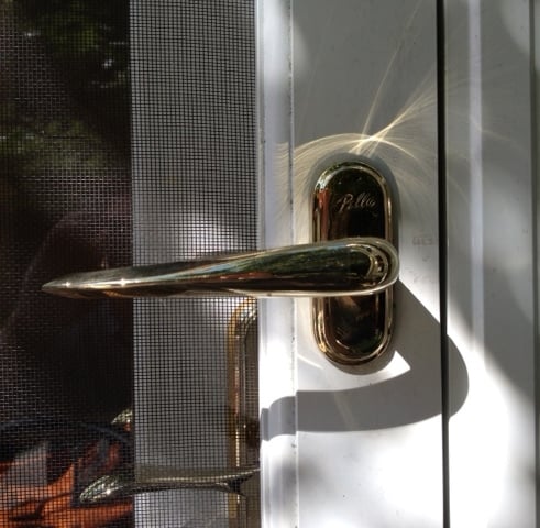 User submitted picture of Pella door handle.