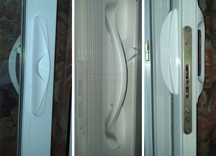 User submitted photos of a patio door handle.