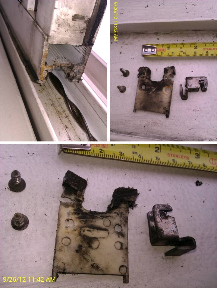 User submitted photos of window hardware.