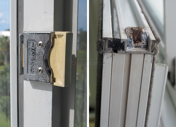 User submitted photos of patio door hardware.