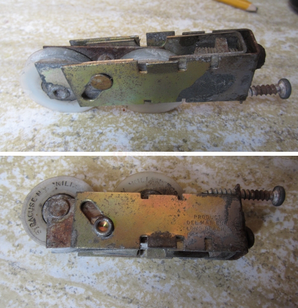 User submitted photos of a patio door roller.