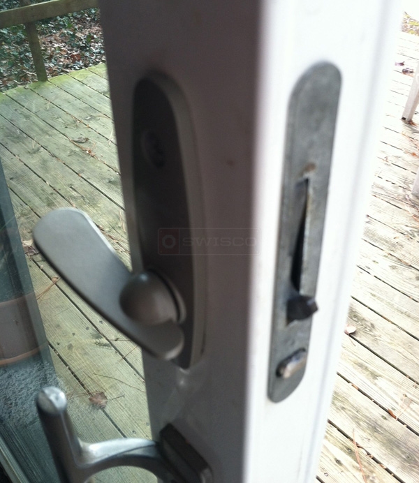User submitted photos of a patio door lock.