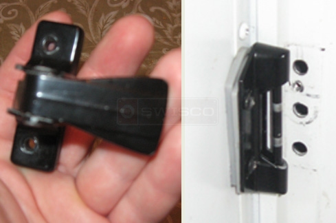 A customer submitted image of their storm door latch.