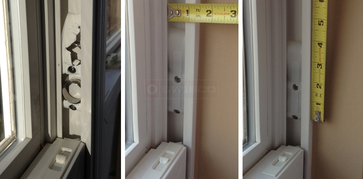 User submitted photos of window hardware.