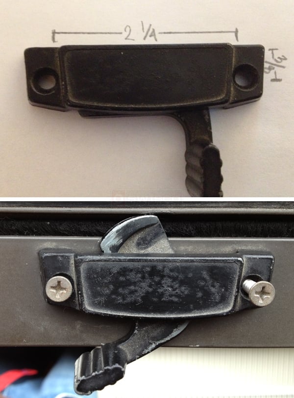 User submitted photos of a window latch.
