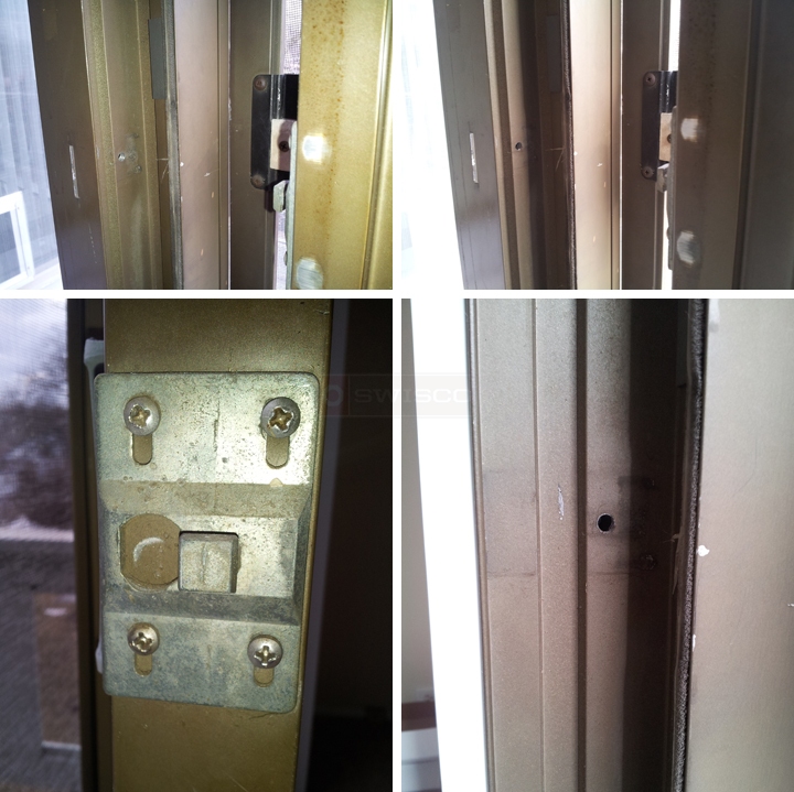 User submitted photos of patio door hardware.