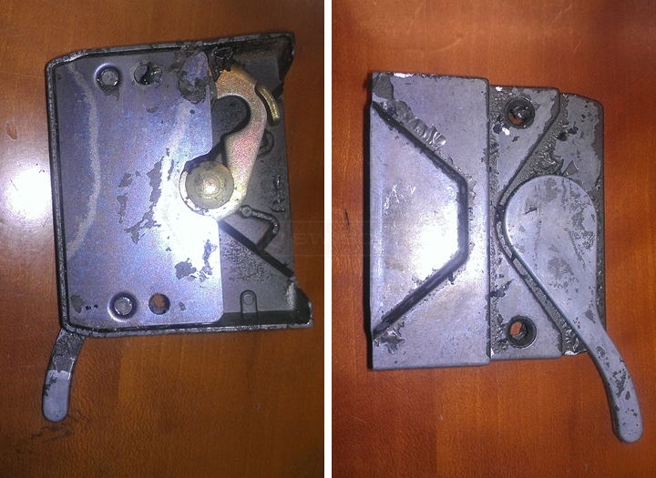 User submitted photos of a window latch.