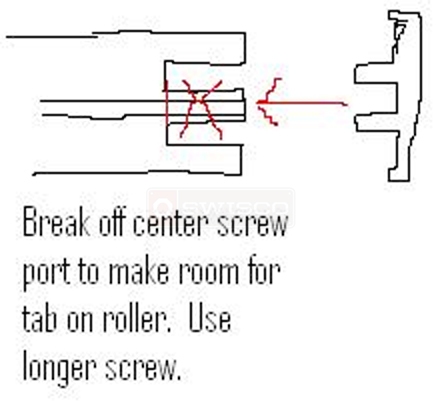 User submitted a diagram of patio door hardware.