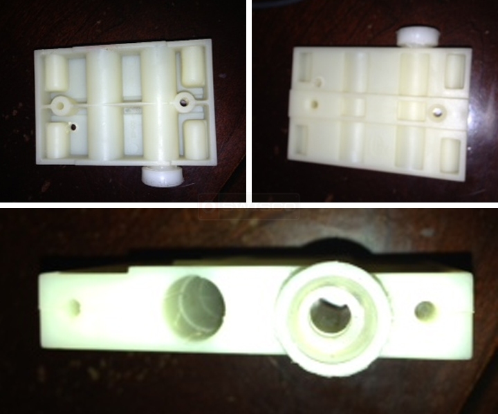 User submitted photos of closet door hardware.
