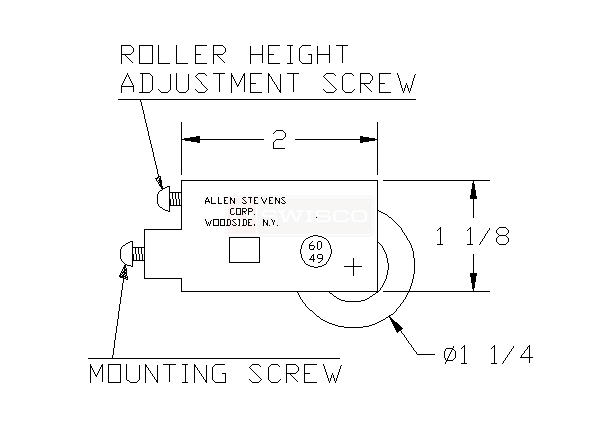 User submitted a diagram of a patio door roller.