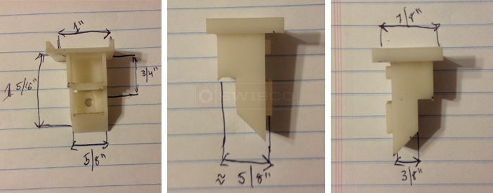 User submitted photos of a top sash guide.