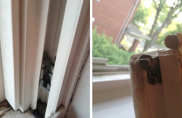 User submitted photos of window hardware.