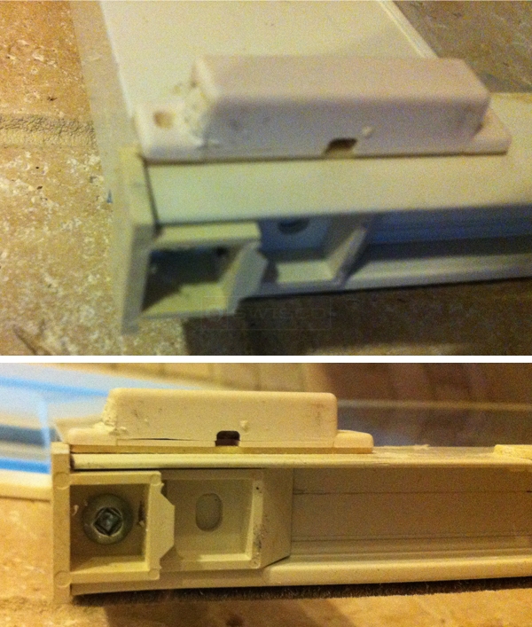 User submitted photos of a top sash guide.