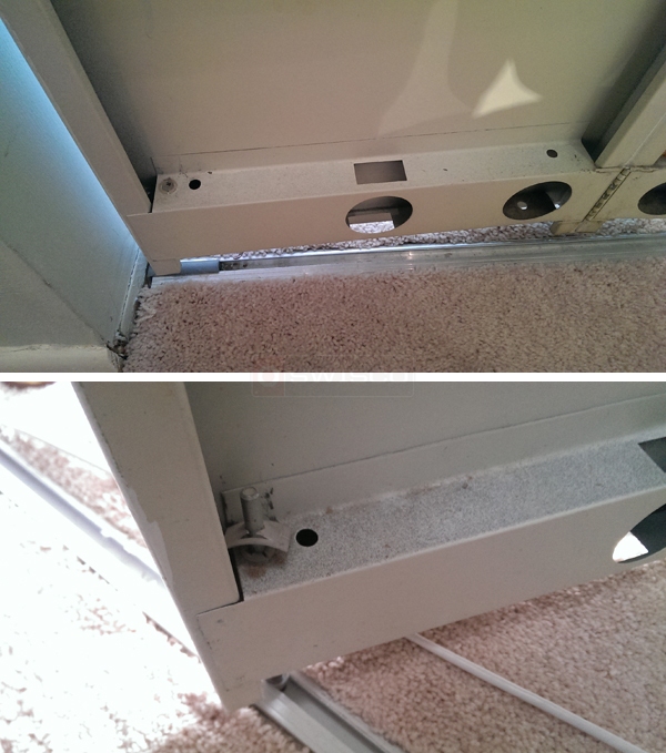 User submitted photos of bi-fold door hardware.