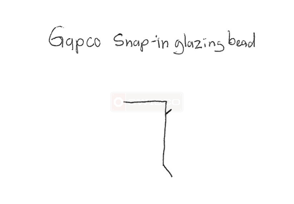 User submitted a diagram of snap in glazing.