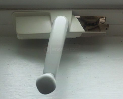 A customer submitted image of their casement operator cover.